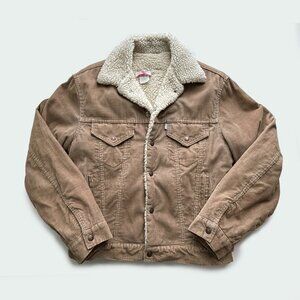 Vintage 1970s Levi's Corduroy Sherpa Chore Jacket, made in the USA